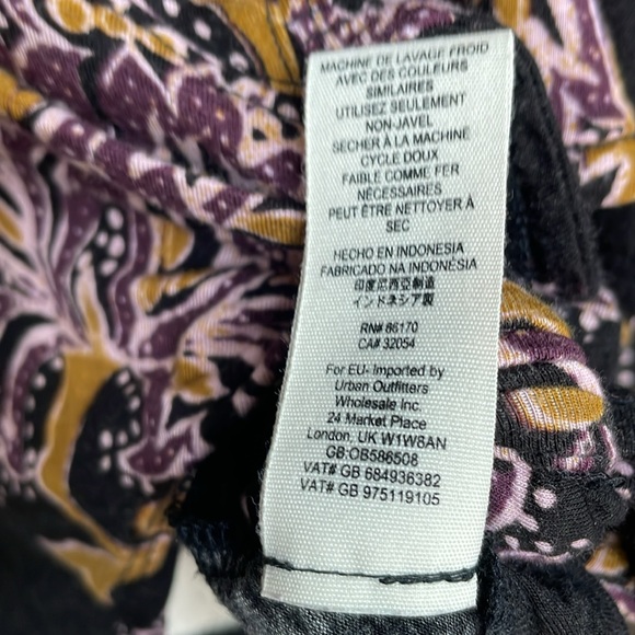 Free People Boho Paisley Printed Kimono Sleeve Top - S - Picture 9 of 12